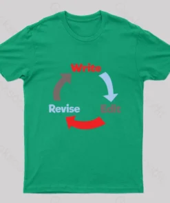 Alternative view of Write Edit Revise Repeat Nerd T-Shirt