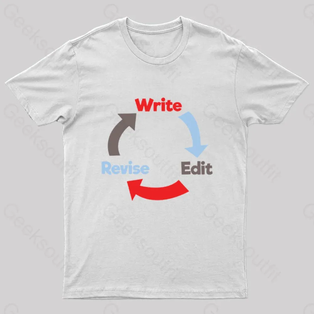 Write Edit Revise Repeat Nerd T-Shirt - Image 6
