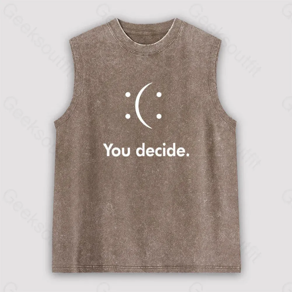 You Decide Unisex Washed Tank - Image 3